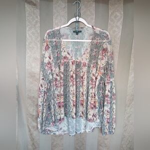 💎 Signature Studio Women's Floral V-Neck Blouse